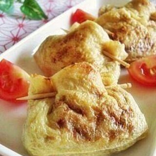 クリチ納豆おかか葱♪油揚げの焼き巾着